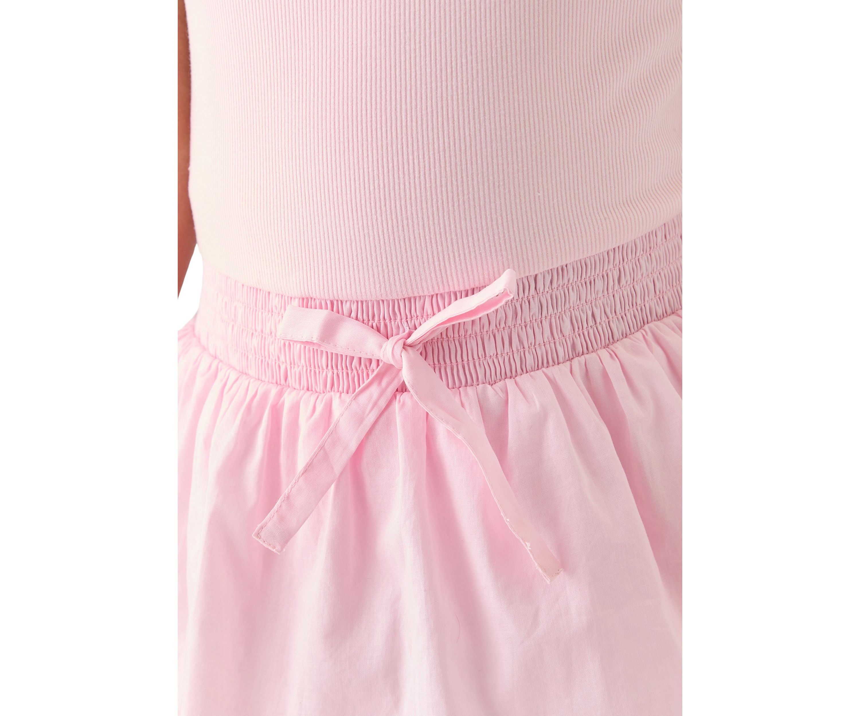 Girls 7-16 Pink Bodice to Ruffle Skirt Dress