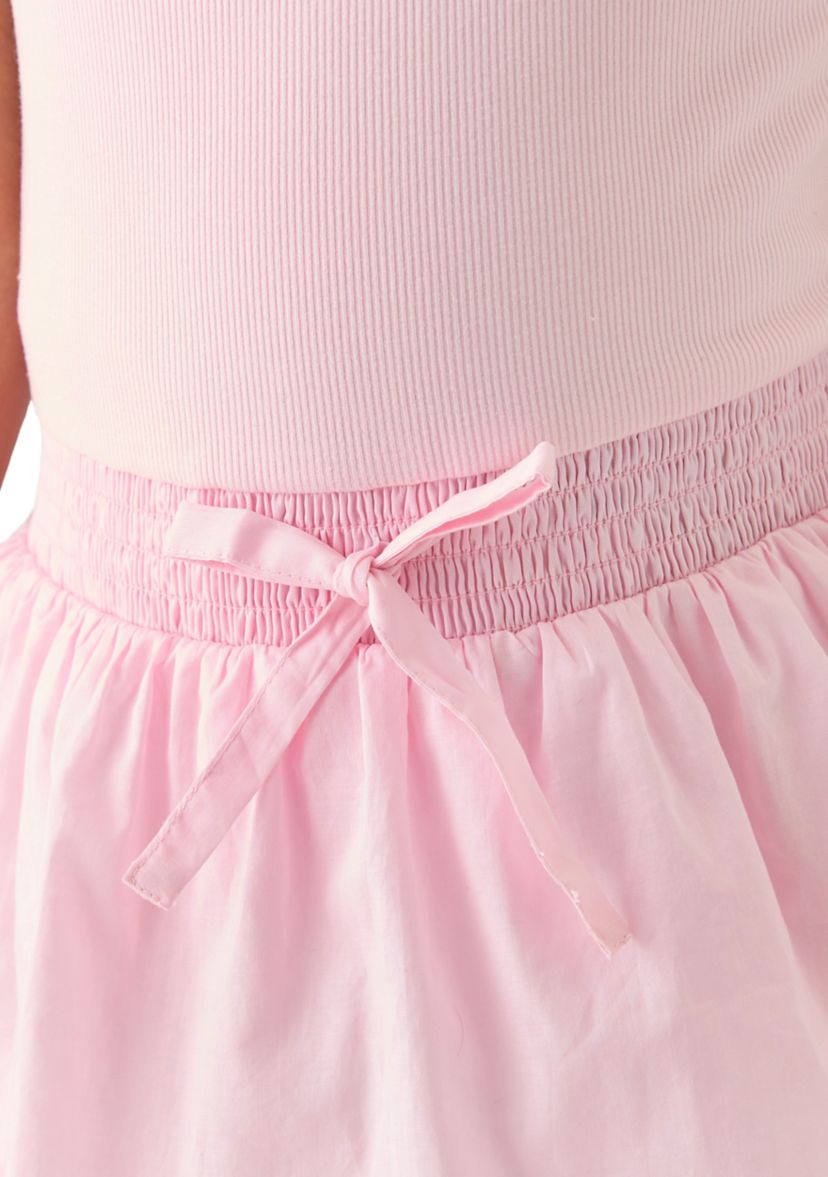 Girls 7-16 Pink Bodice to Ruffle Skirt Dress