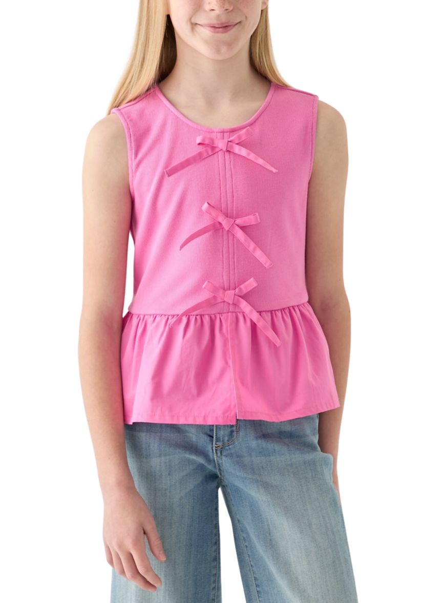 Girls 7-16 Pin Tied Top