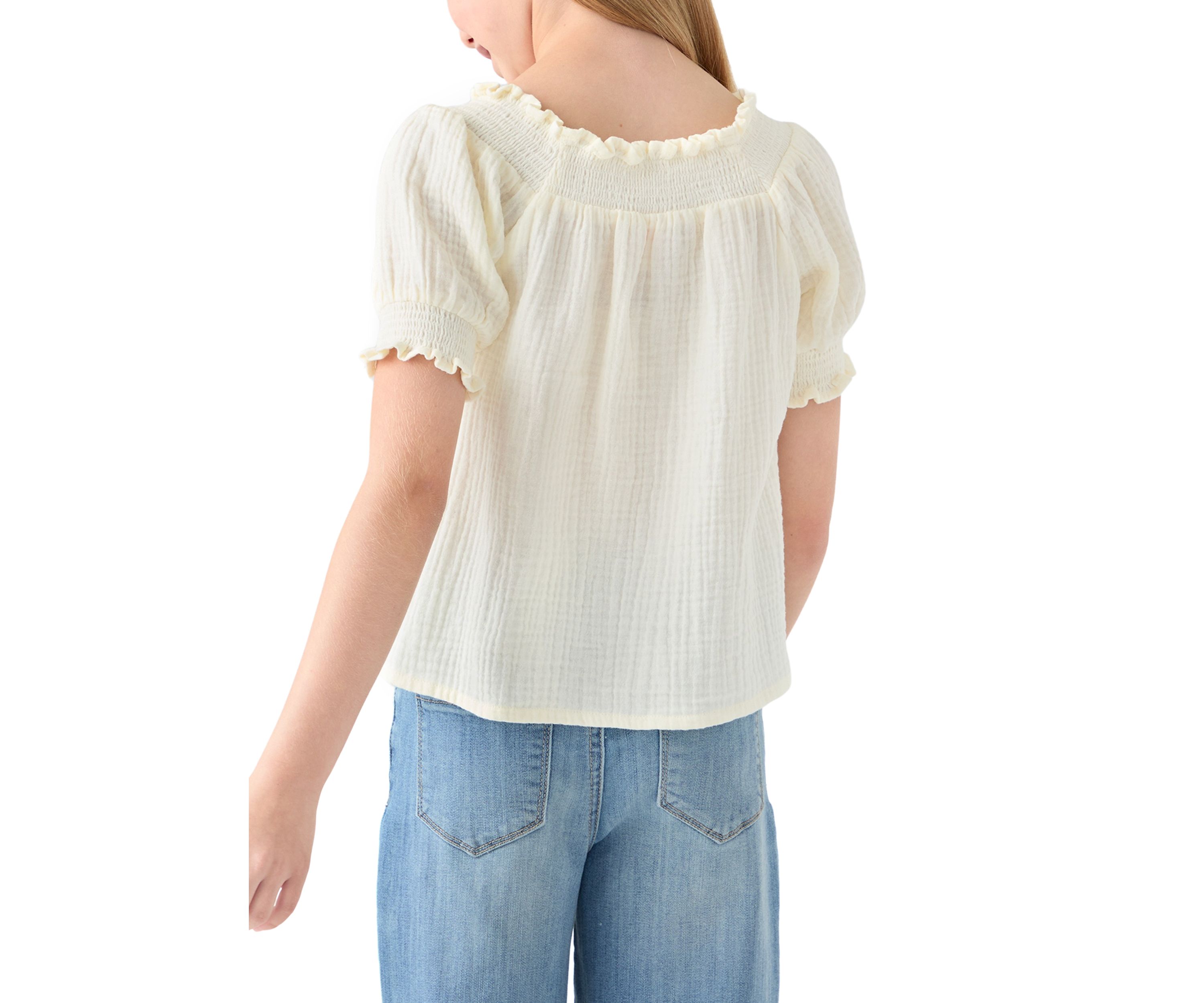 Girls 7-16 Bubble Short Sleeve Top