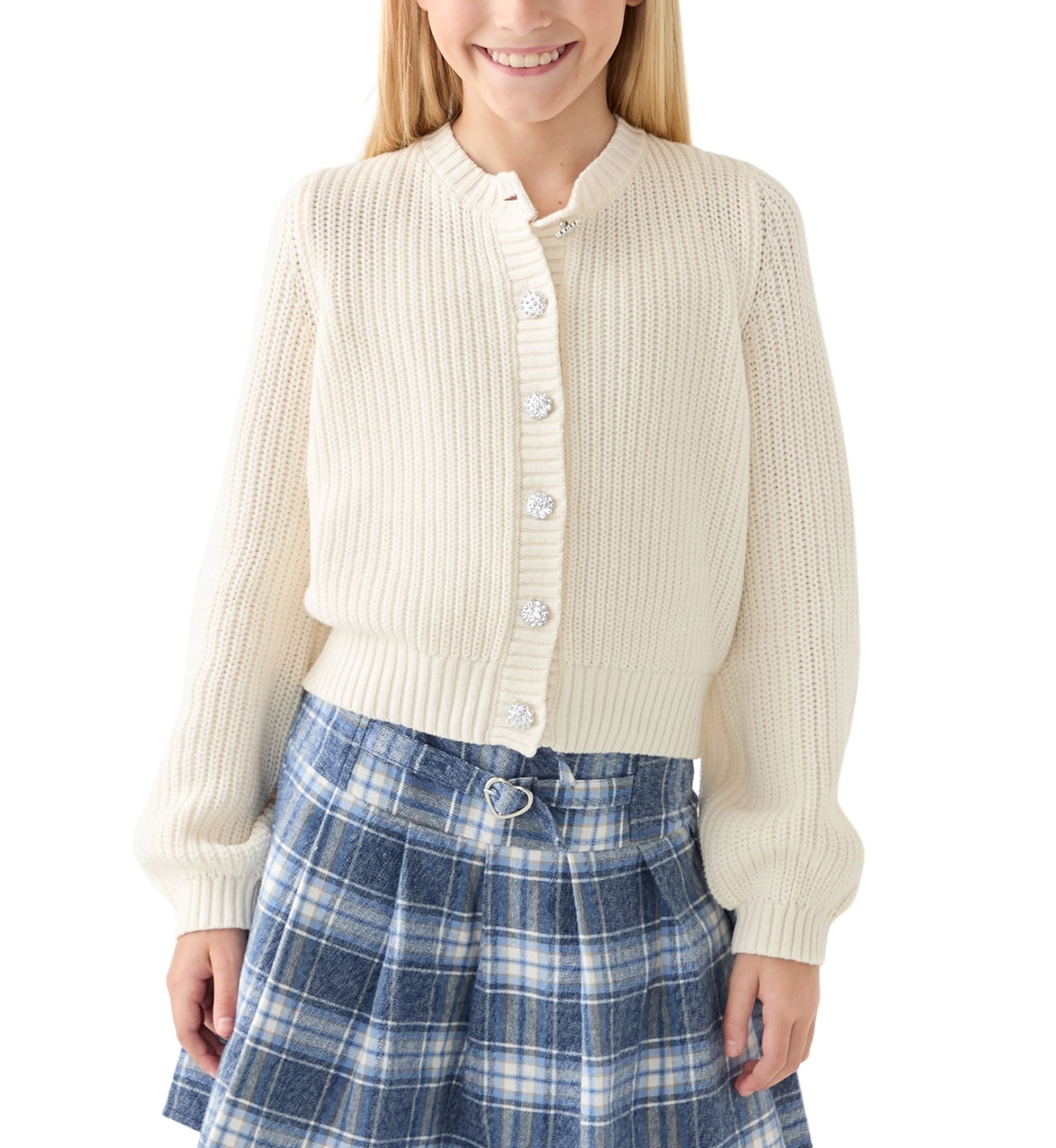 Girls 7-16 Long Sleeve Cardigan 