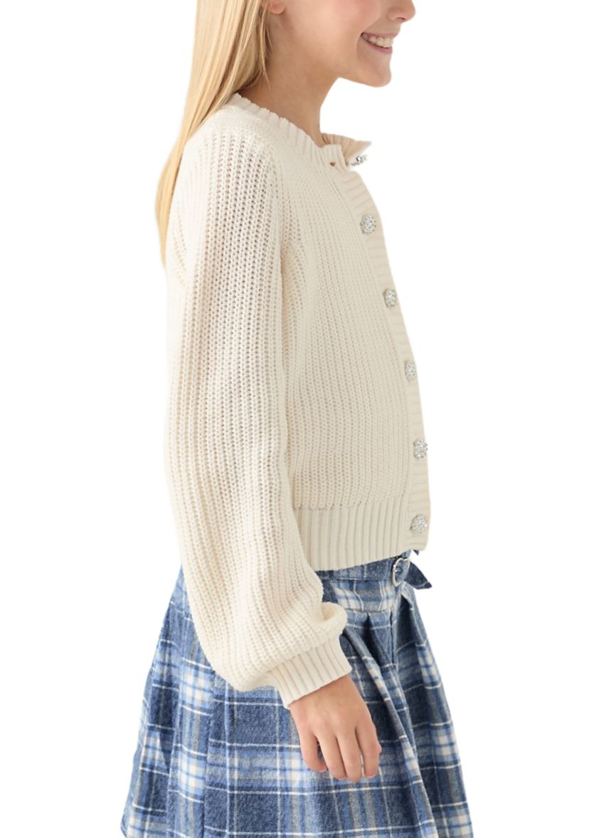 Girls 7-16 Long Sleeve Cardigan 
