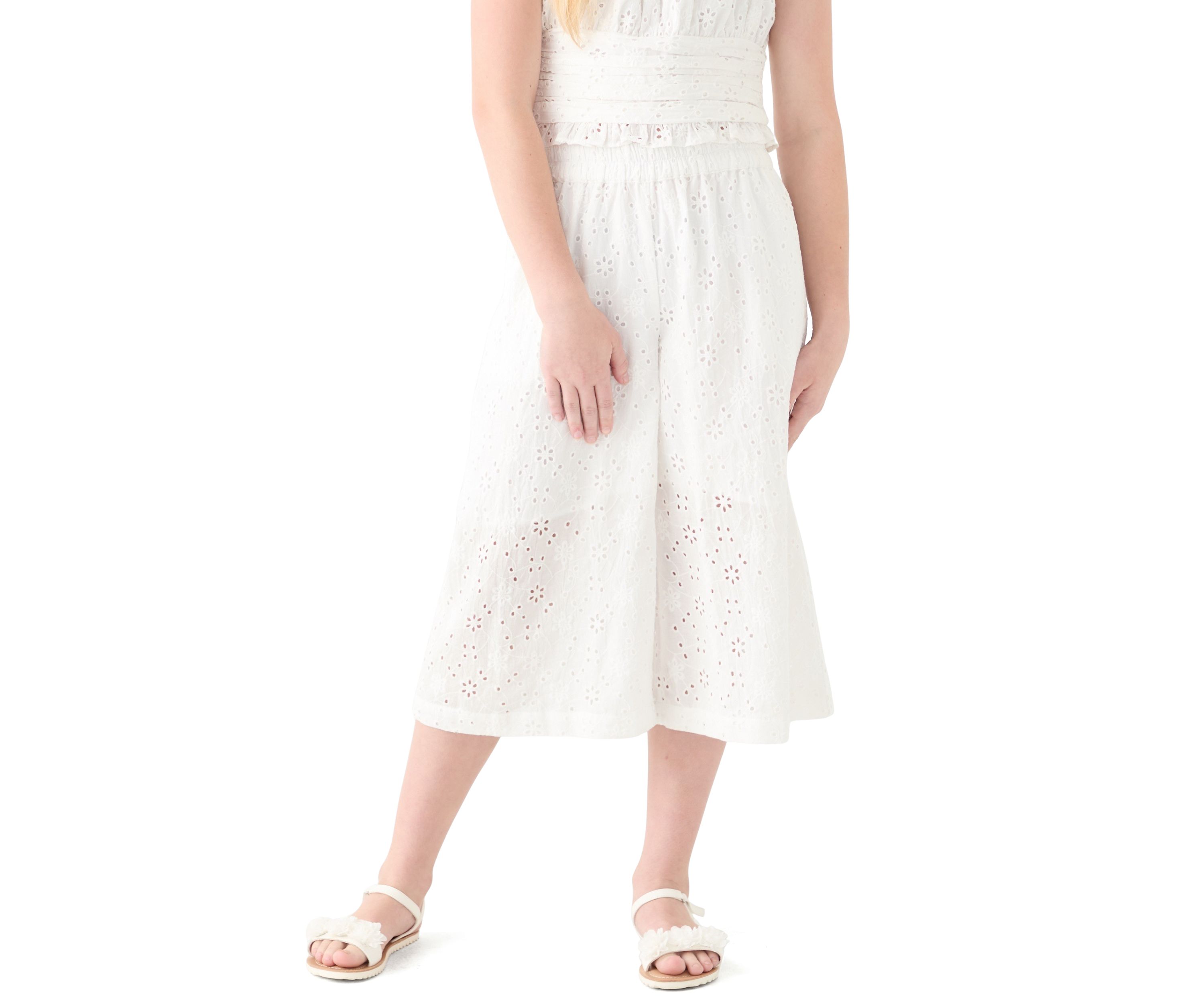 Girls 7-16 White Ponte Pants