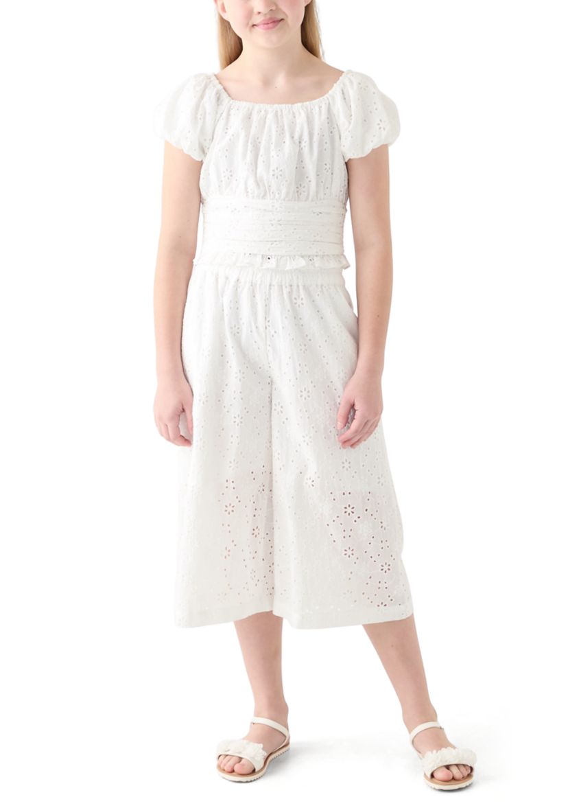 Girls 7-16 White Ponte Pants