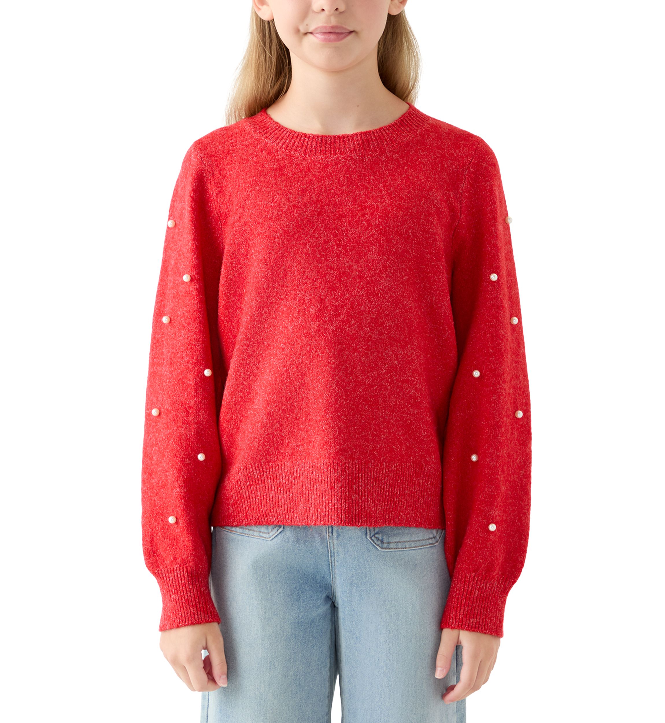 Girls 7-16 Pearl Crew Sweater 