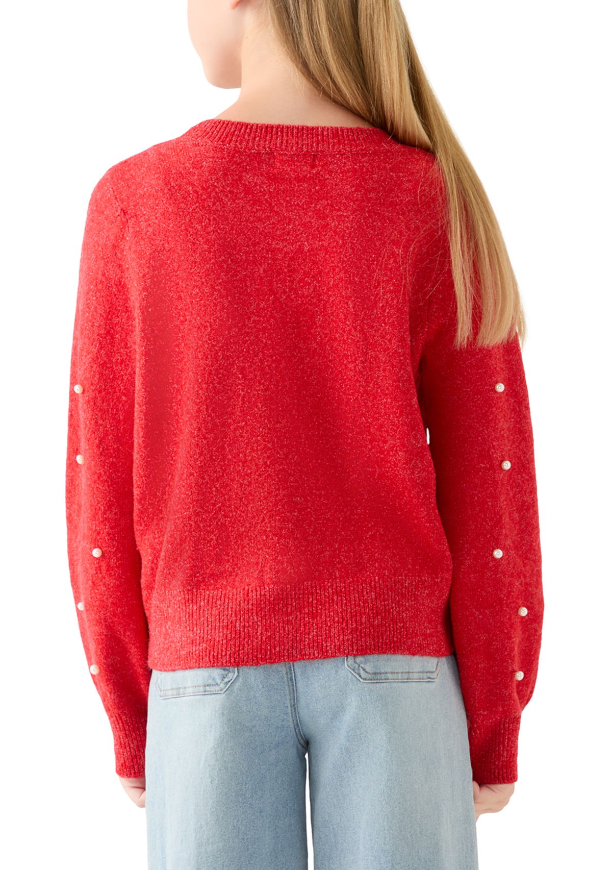 Girls 7-16 Pearl Crew Sweater 