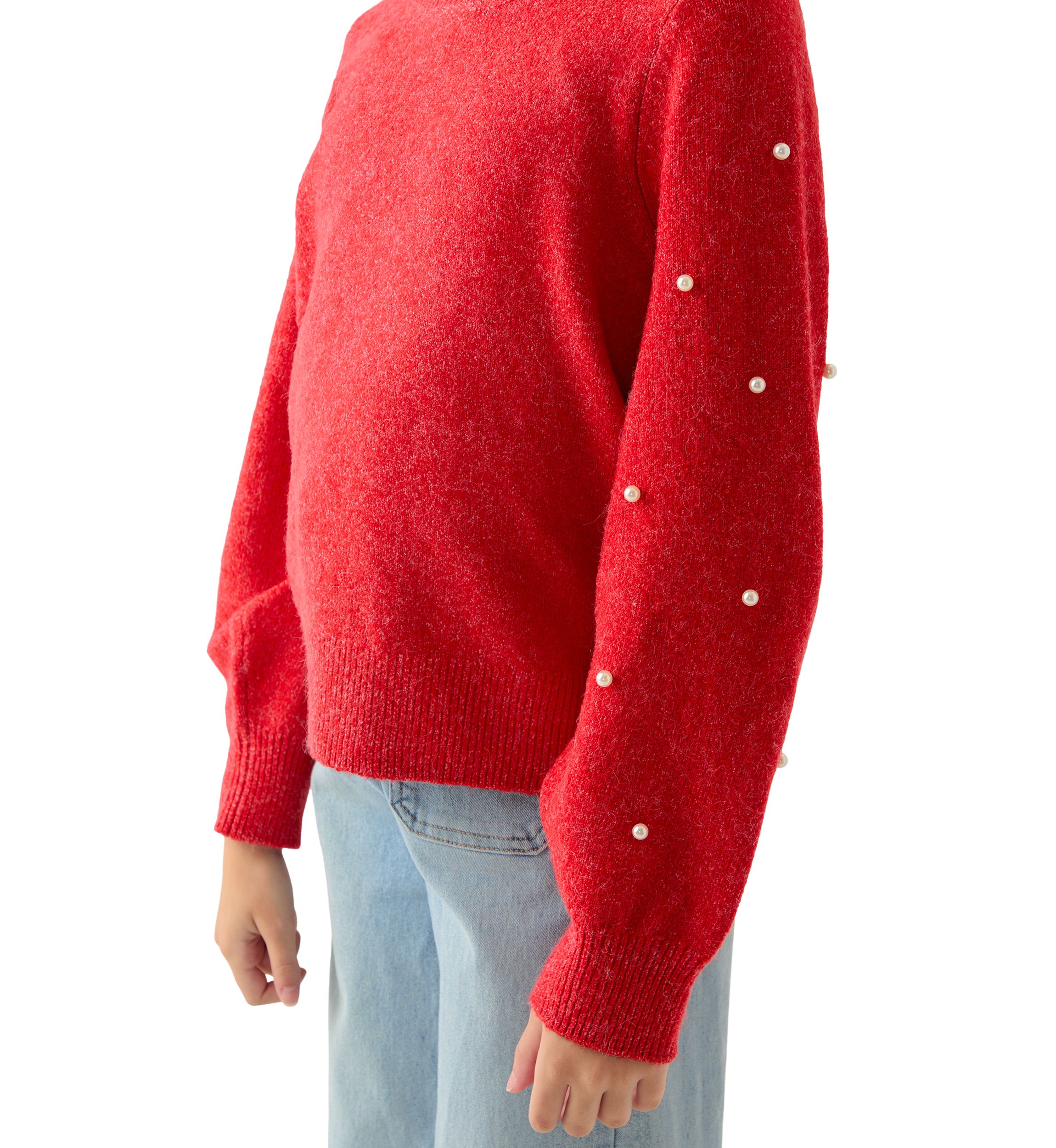 Girls 7-16 Pearl Crew Sweater 