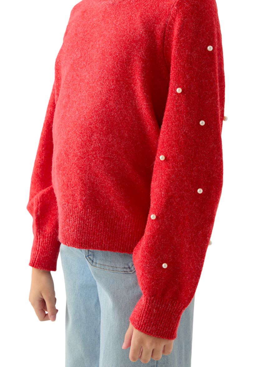 Girls 7-16 Pearl Crew Sweater 