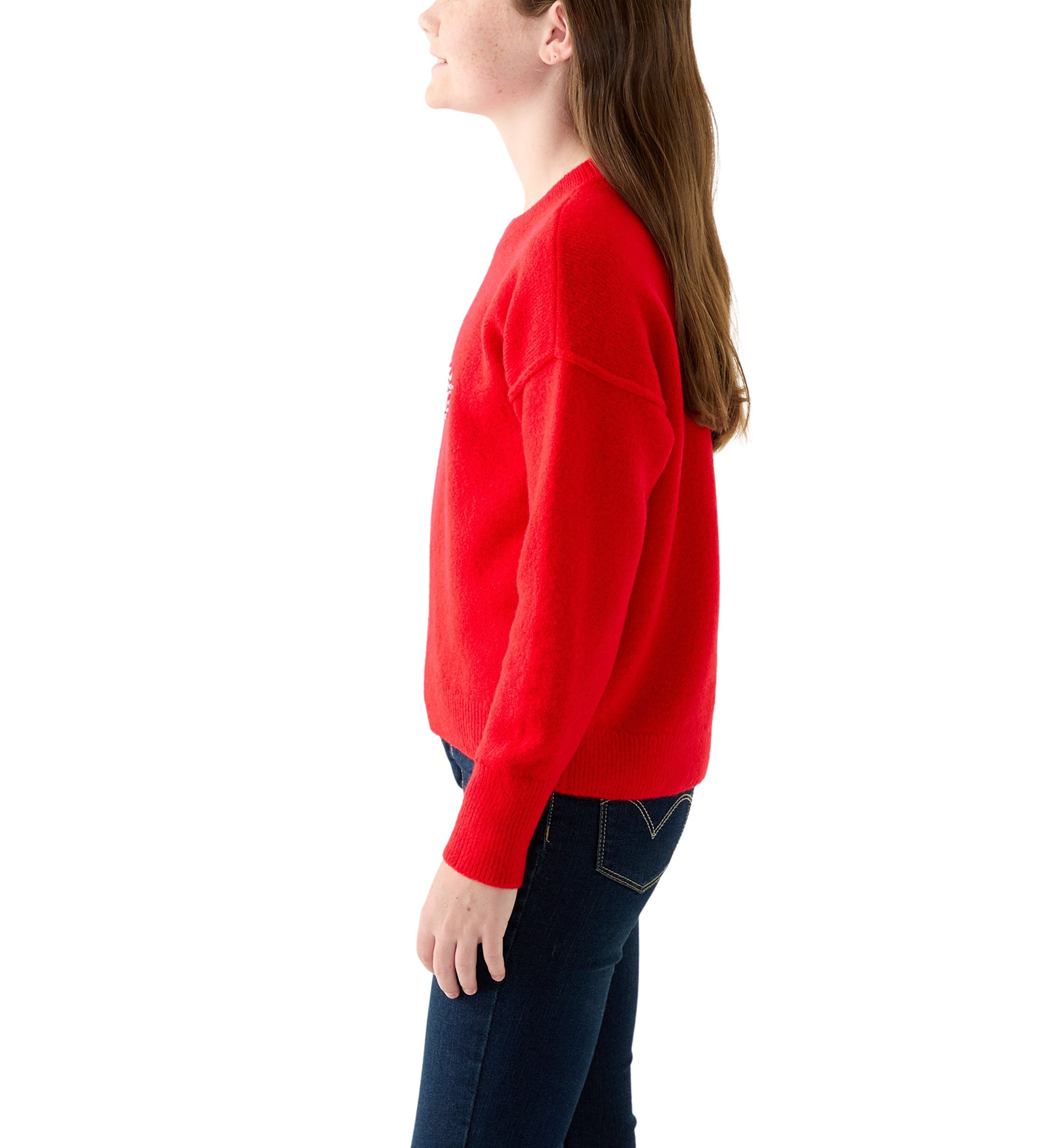 Girls 7-16 Merry Crew Neck Sweater