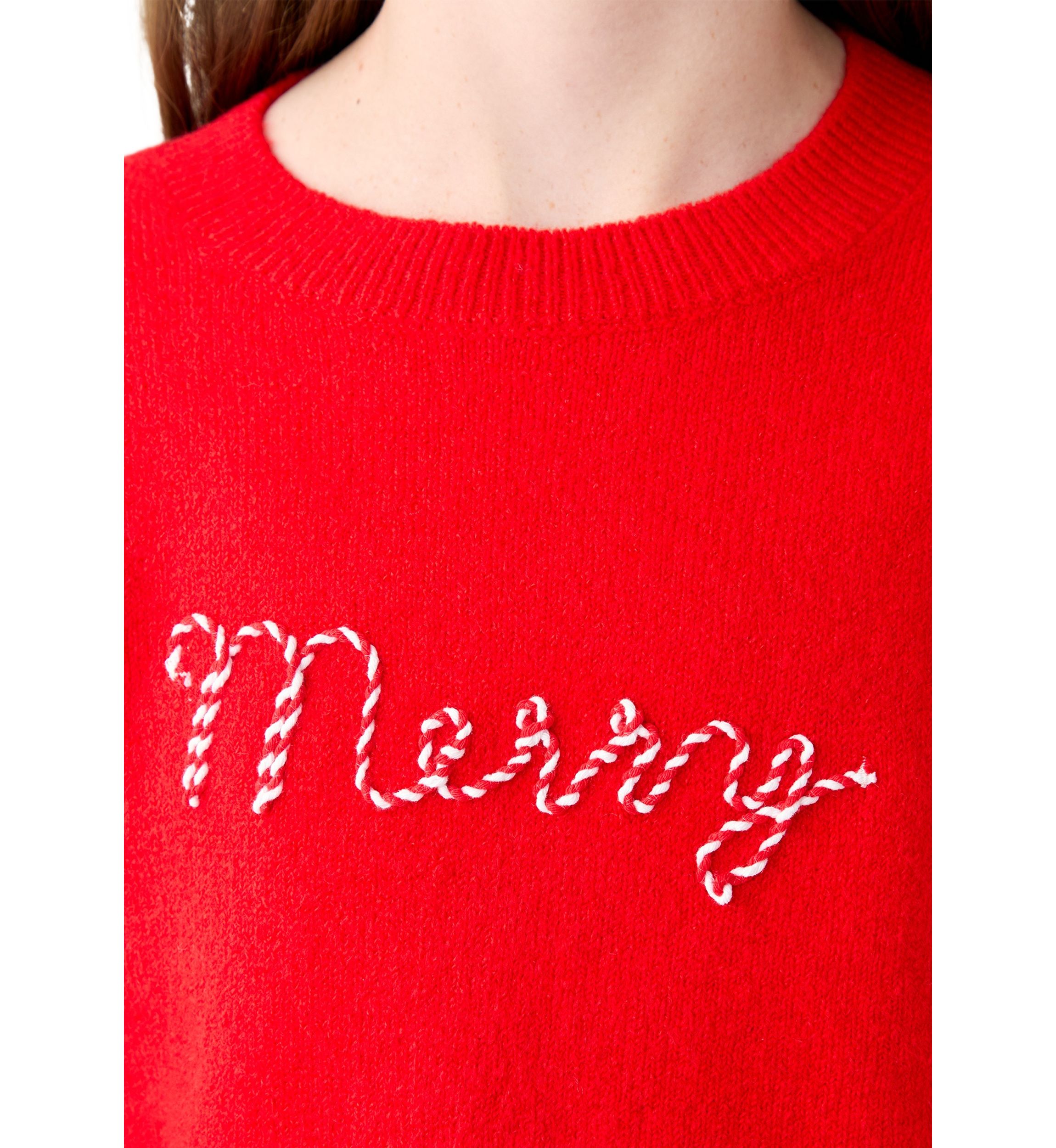 Girls 7-16 Merry Crew Neck Sweater