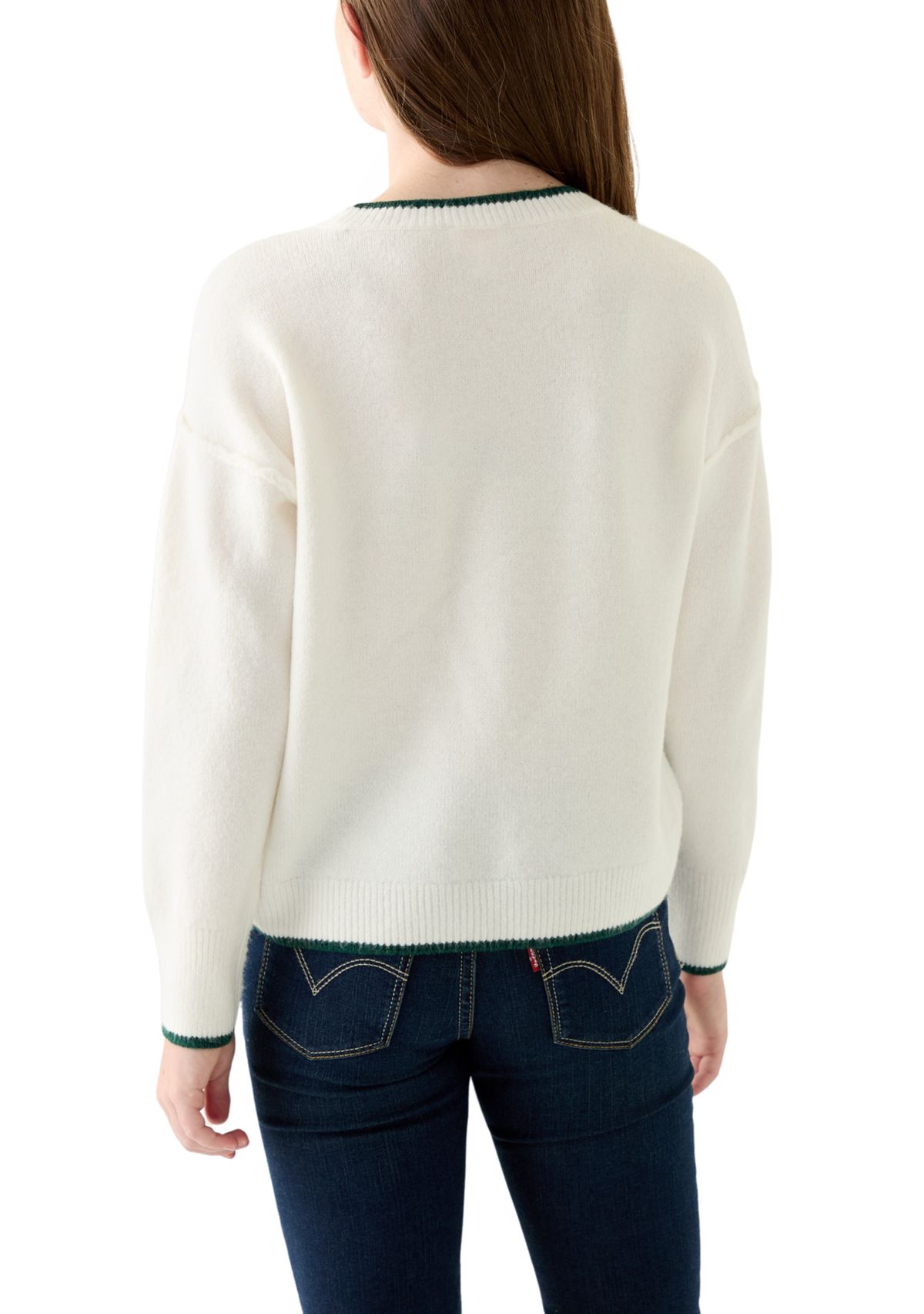 Girls 7-16 Holly Jolly Crew Neck Sweater