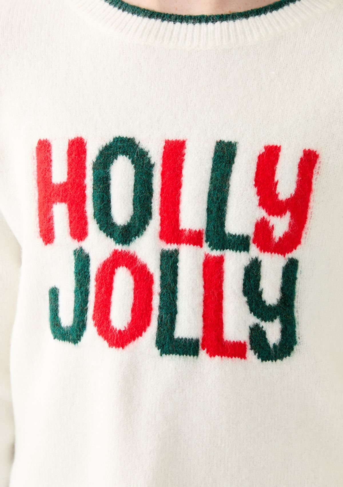 Girls 7-16 Holly Jolly Crew Neck Sweater