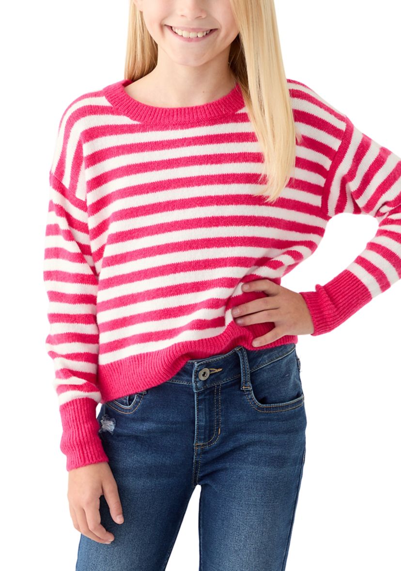 Girls 7-16 Striped Cozy Sweater