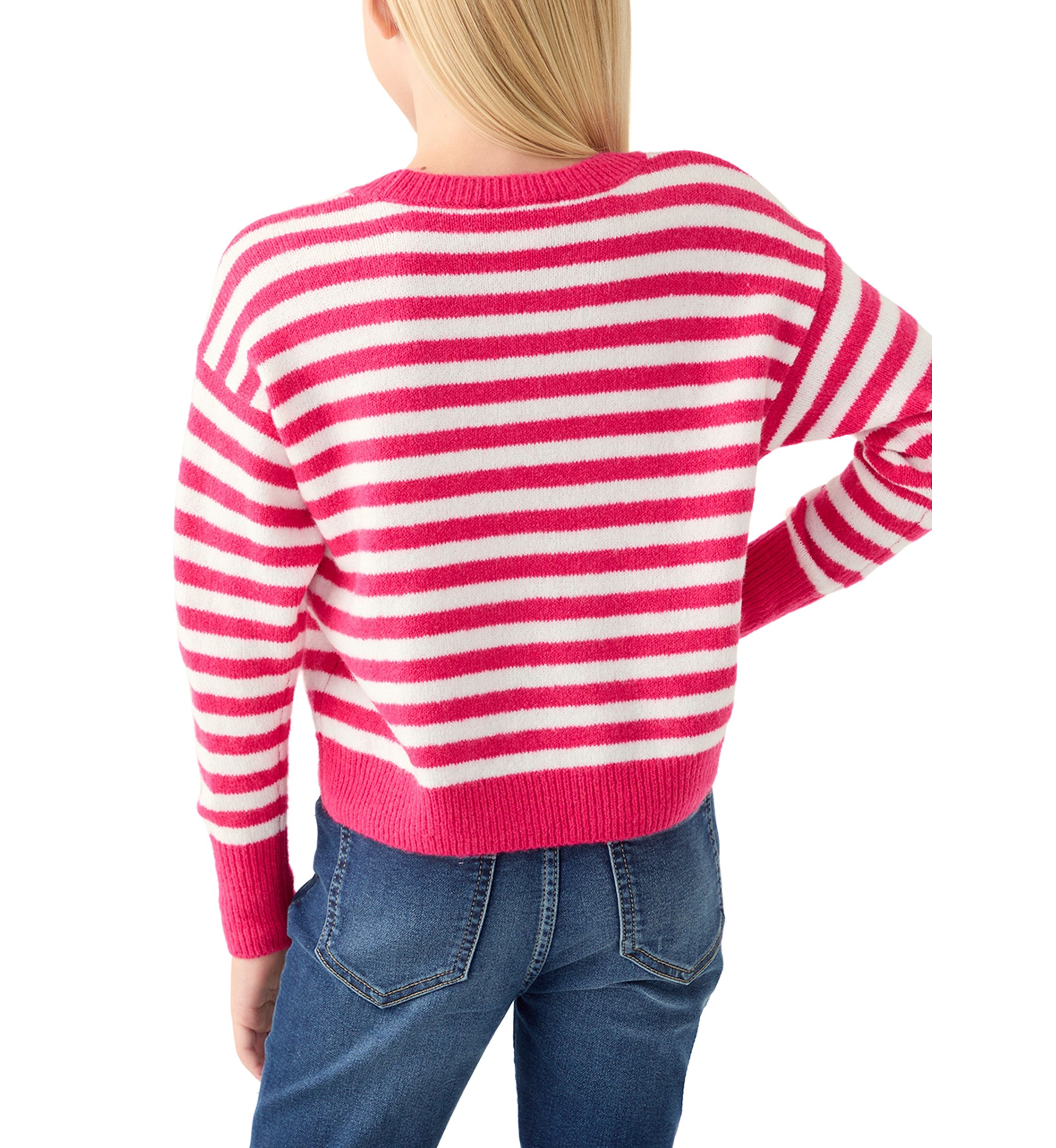 Girls 7-16 Striped Cozy Sweater