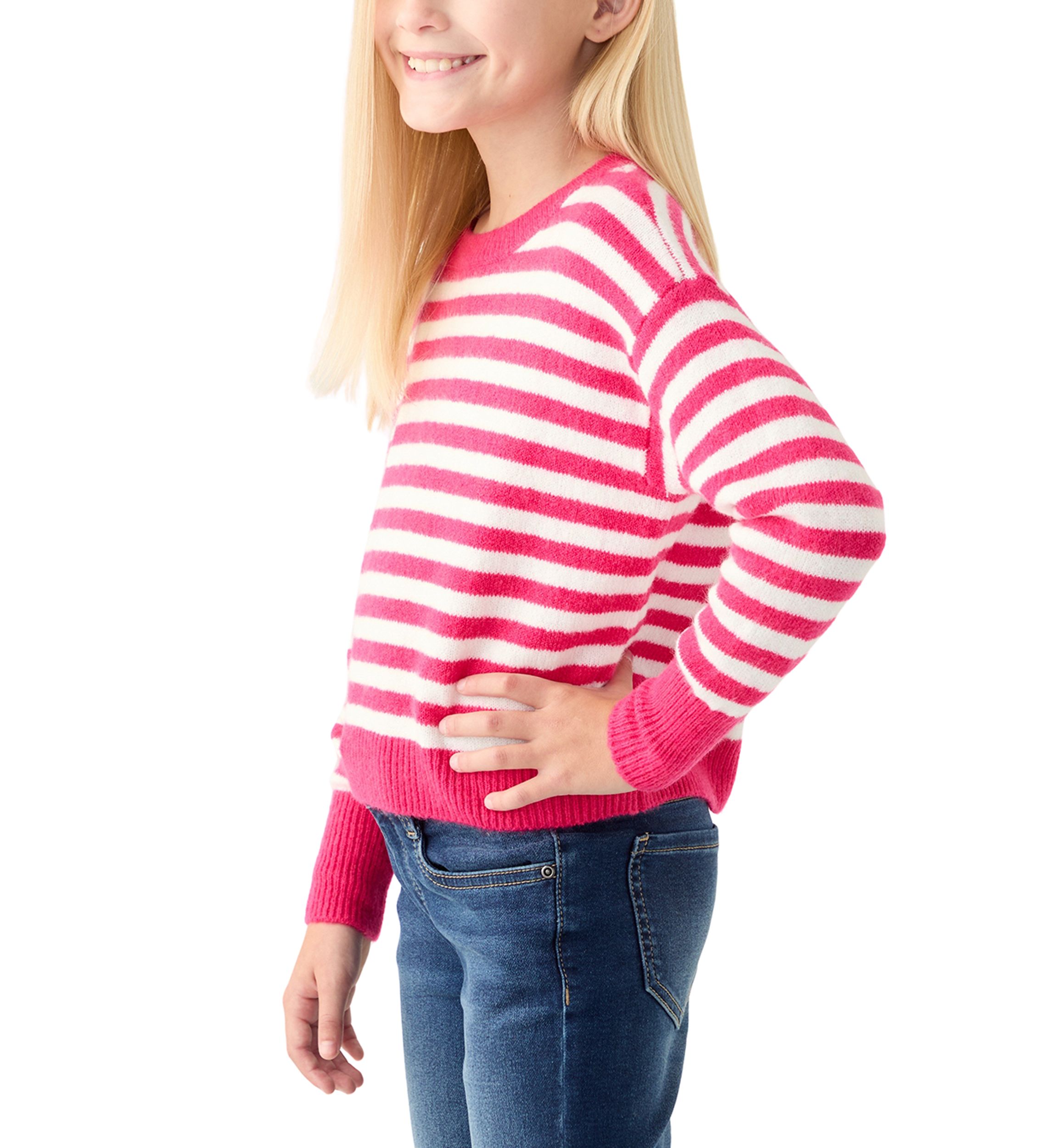 Girls 7-16 Striped Cozy Sweater