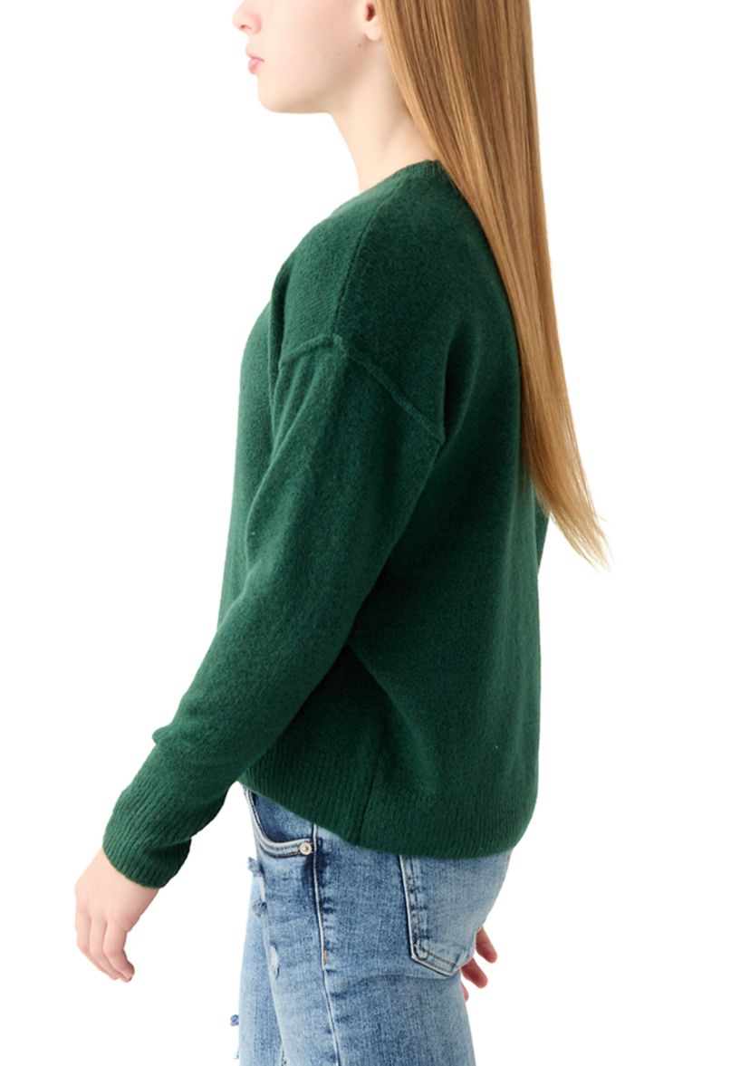 Girls 7-16 Solid Cozy Crew Neck Sweater