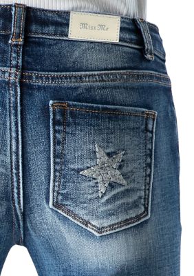 Girls 7-16 Star Embroidered Denim Jeans