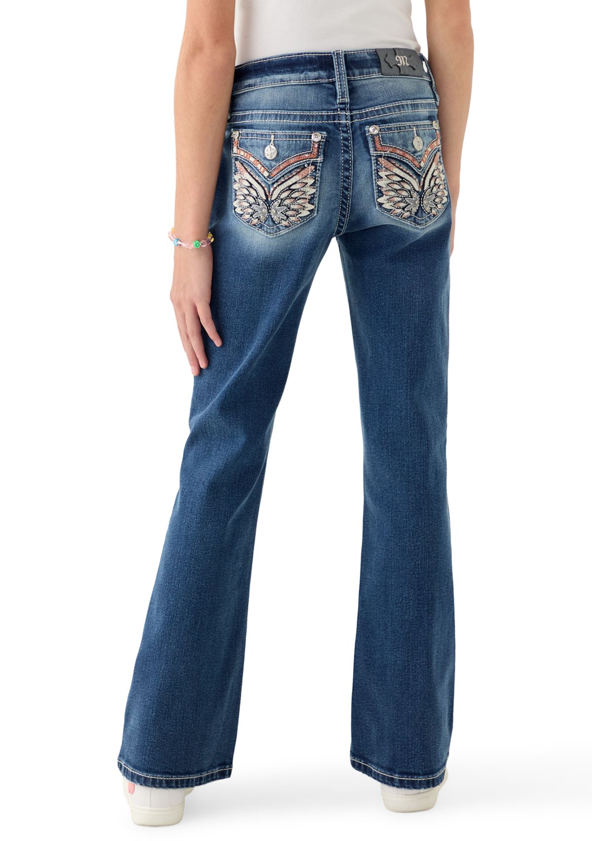 Girls 7-16 Butterfly Pocket Jeans
