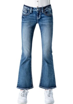 Girls 7-16 Horseshoe Embroidered Denim Jeans