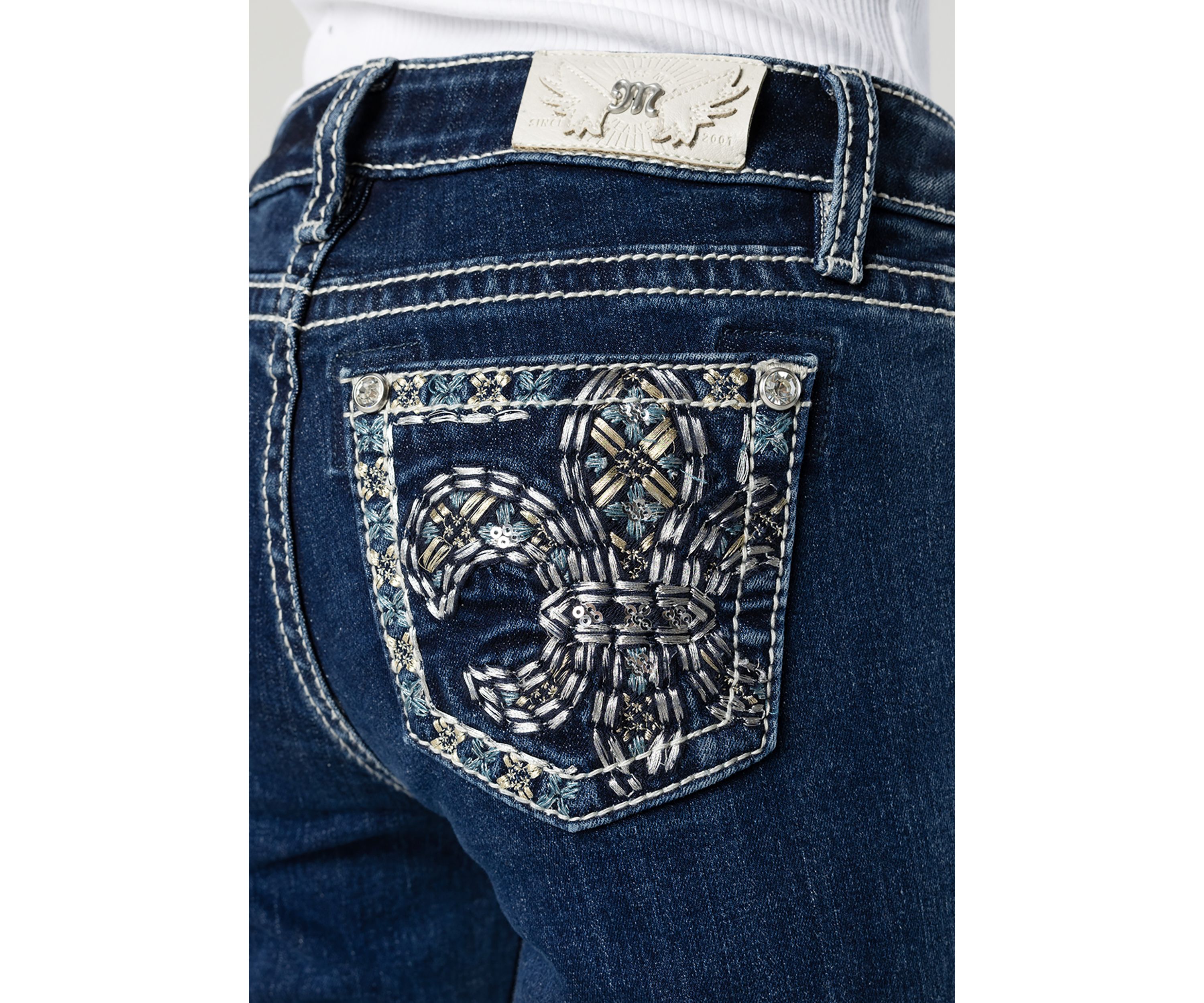 Girls 7-16 Dreamcatcher Embroidered Denim Jeans