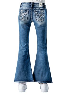 Girls 7-16 Embroidered Pocket Denim Jeans