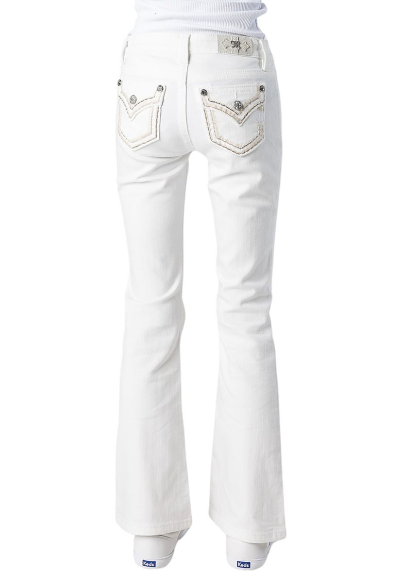 Girls 7-16 Embroidered Pocket Jeans