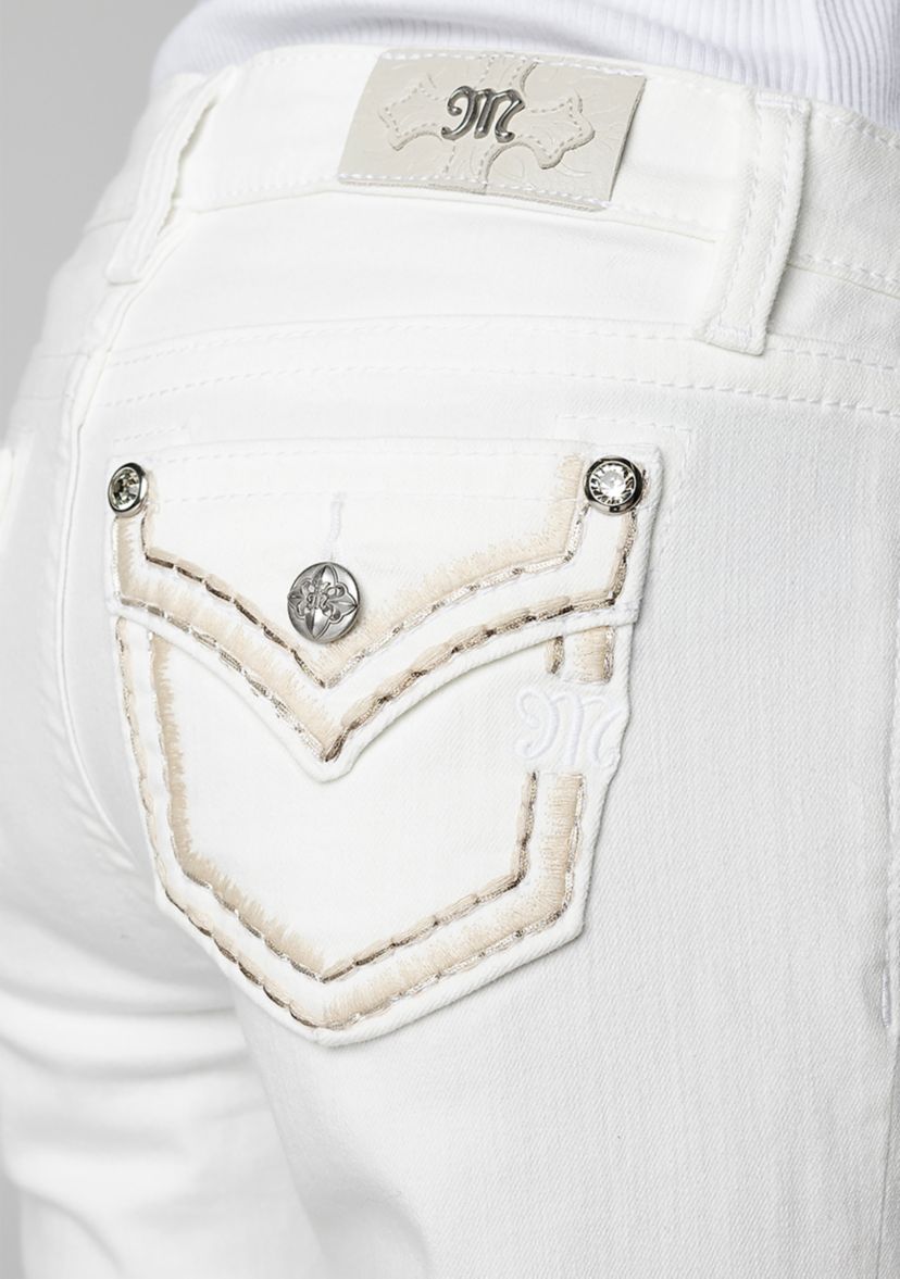 Girls 7-16 Embroidered Pocket Jeans
