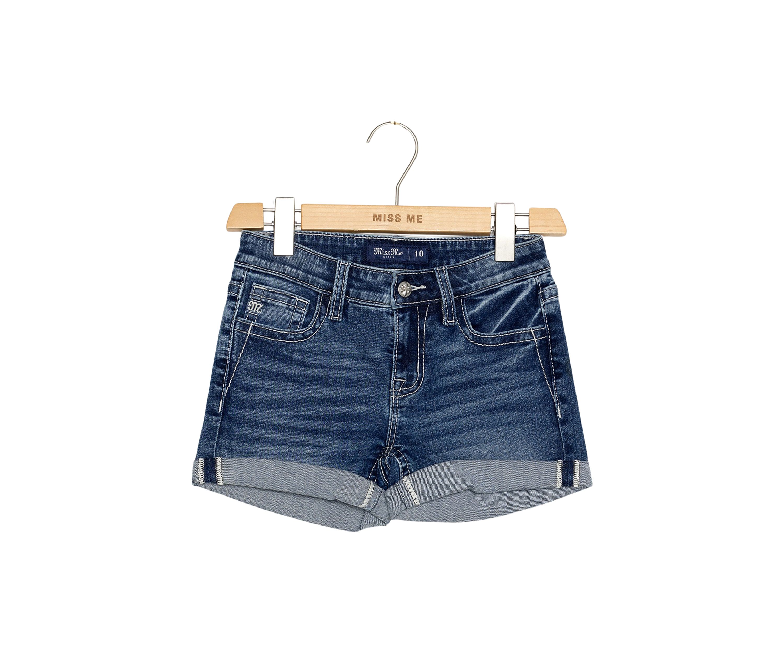 Girls 7-16 Floral Denim Shorts 
