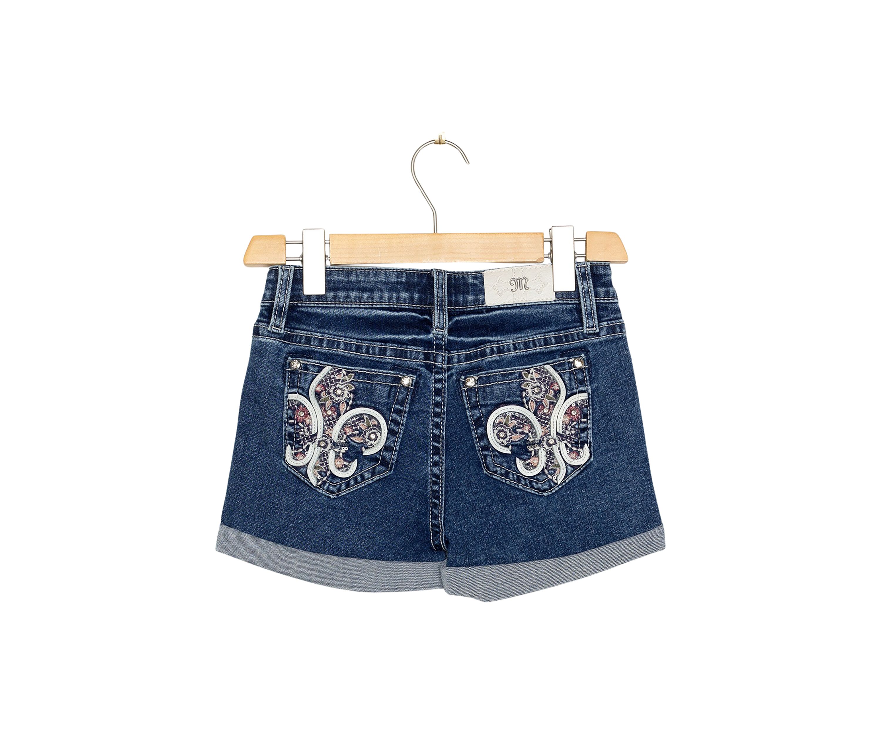 Girls 7-16 Floral Denim Shorts 