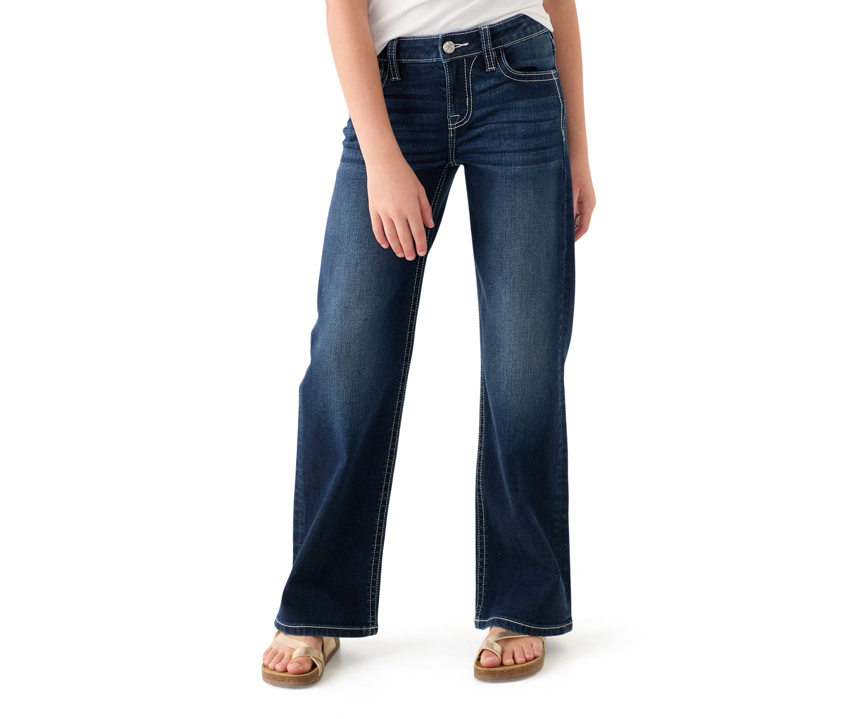Girls 7-16 Fleur de Lis Bootcut Jeans 