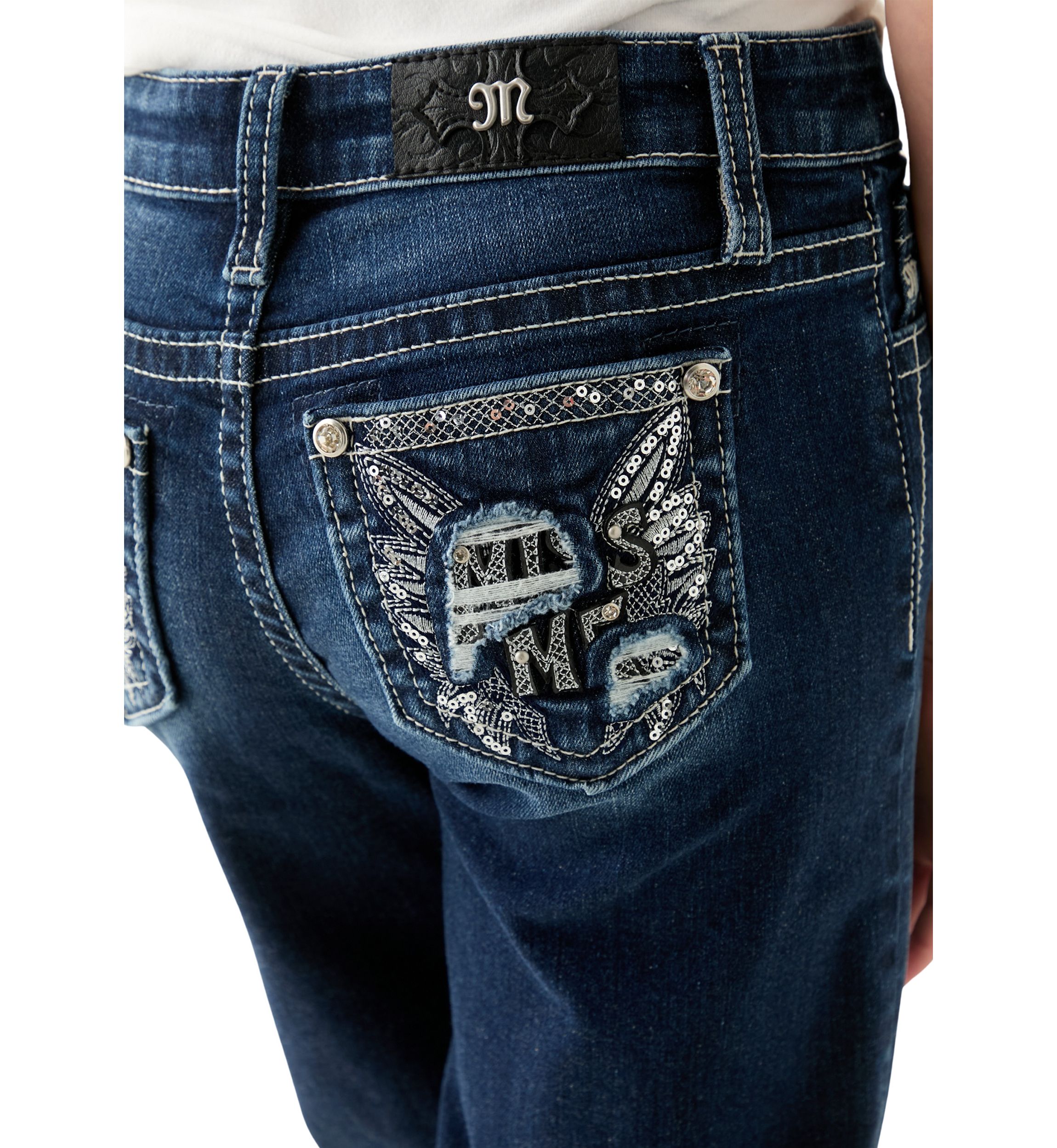 Girls 7-16 Wings Bootcut Jeans