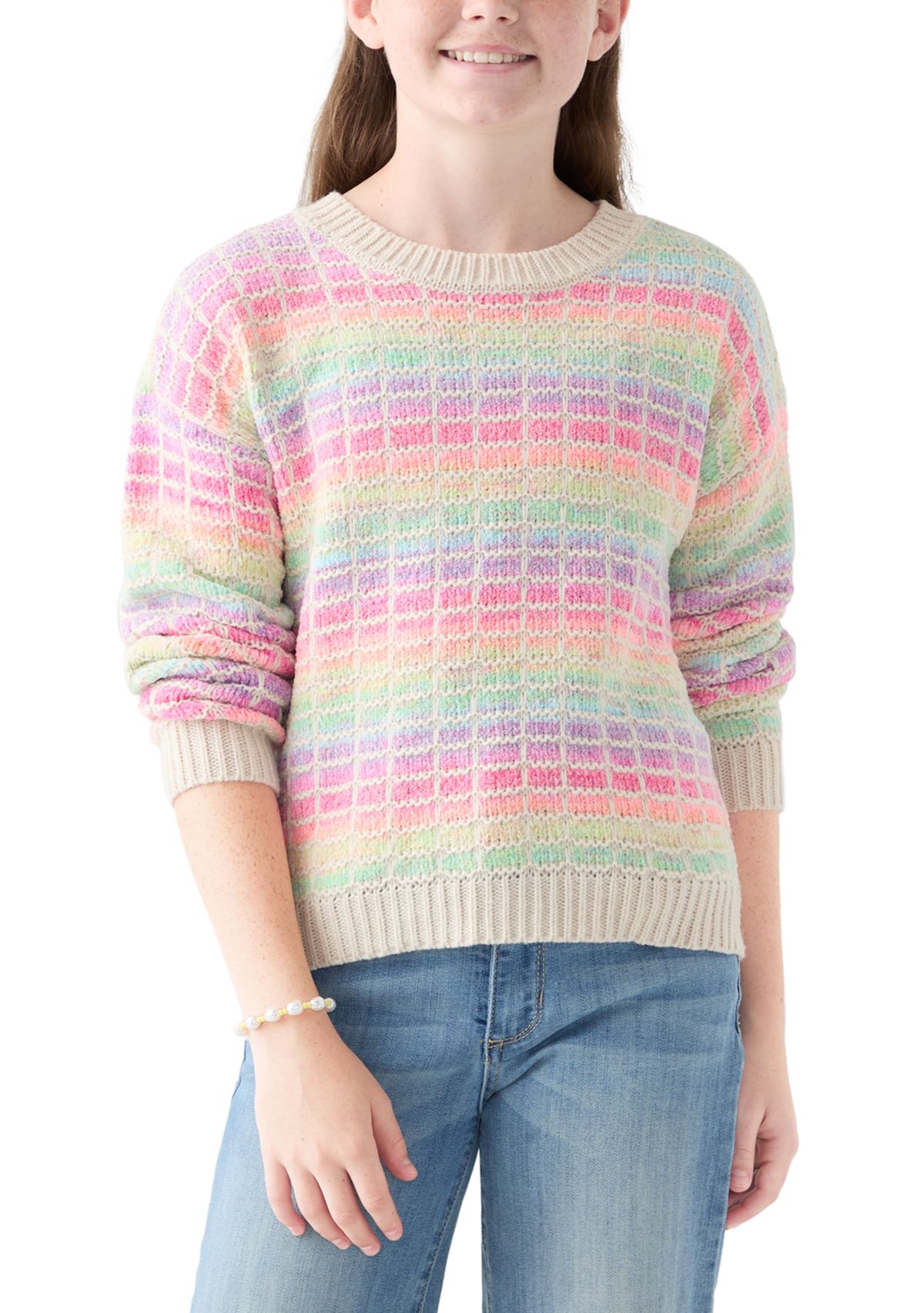 Girls 7-16 Ombré Stripe Sweater