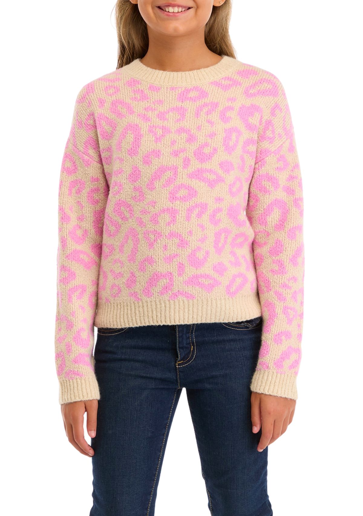 Girls 7-16 Printed Sweater