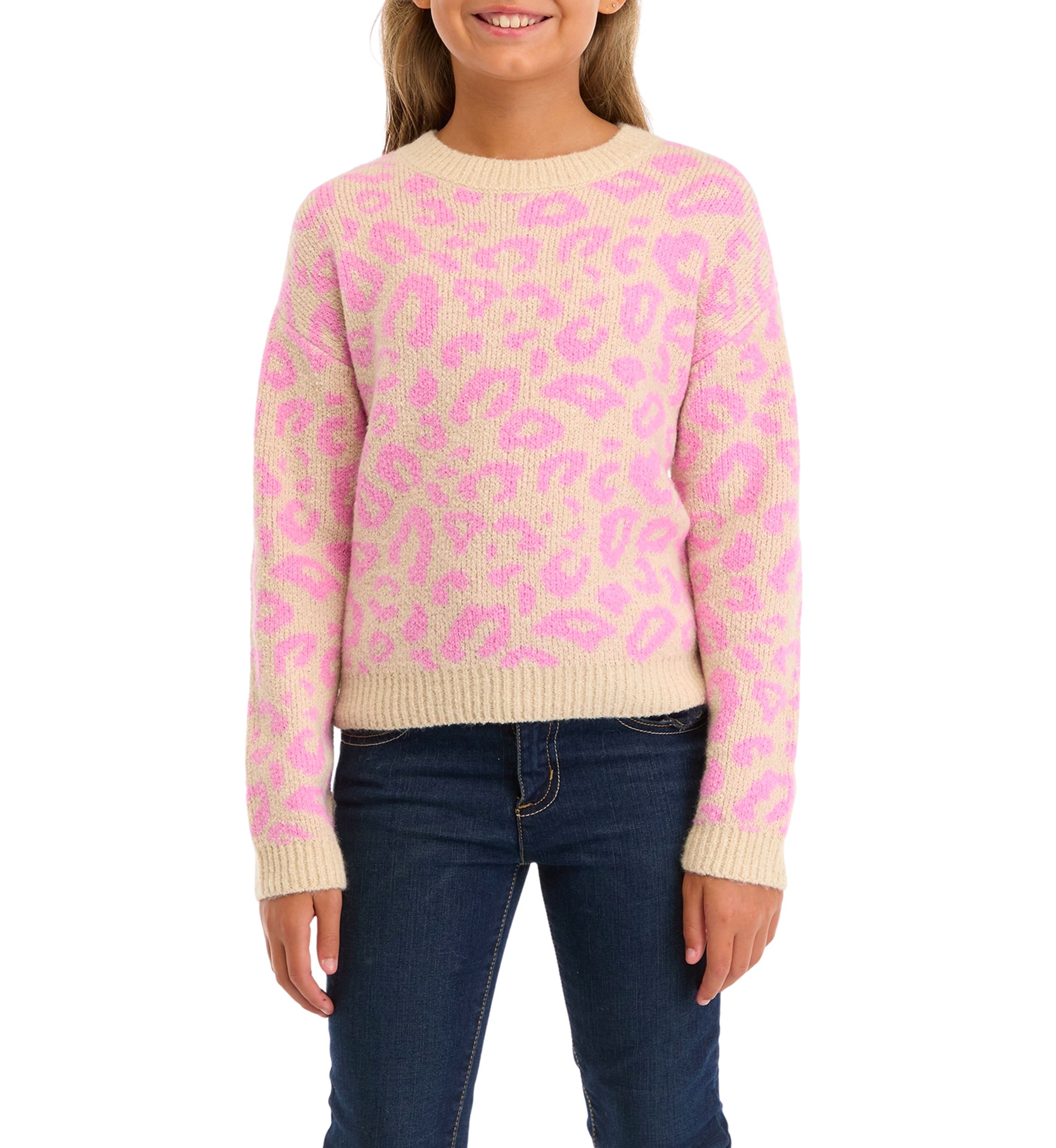 Girls 7-16 Printed Sweater