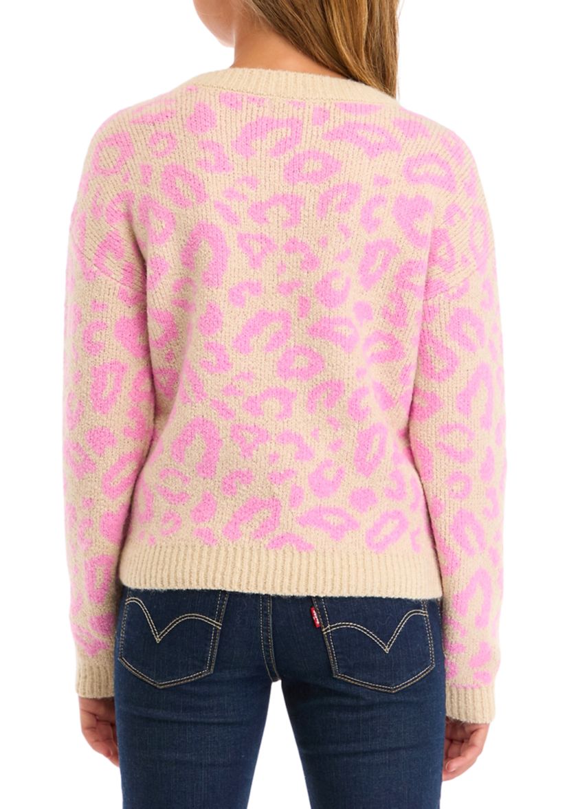 Girls 7-16 Printed Sweater