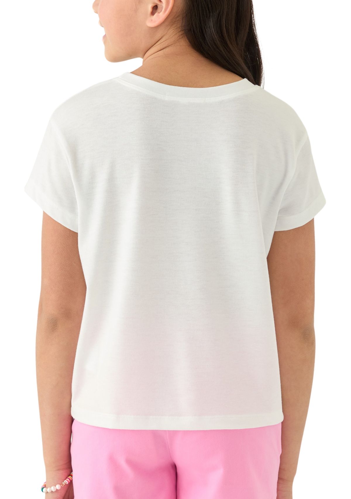 Girls 7-16 Love Rhinestone Tie Front T-Shirt