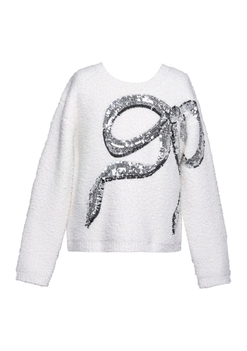 Girls 7-16 Knit Pullover Sweater with Sequins