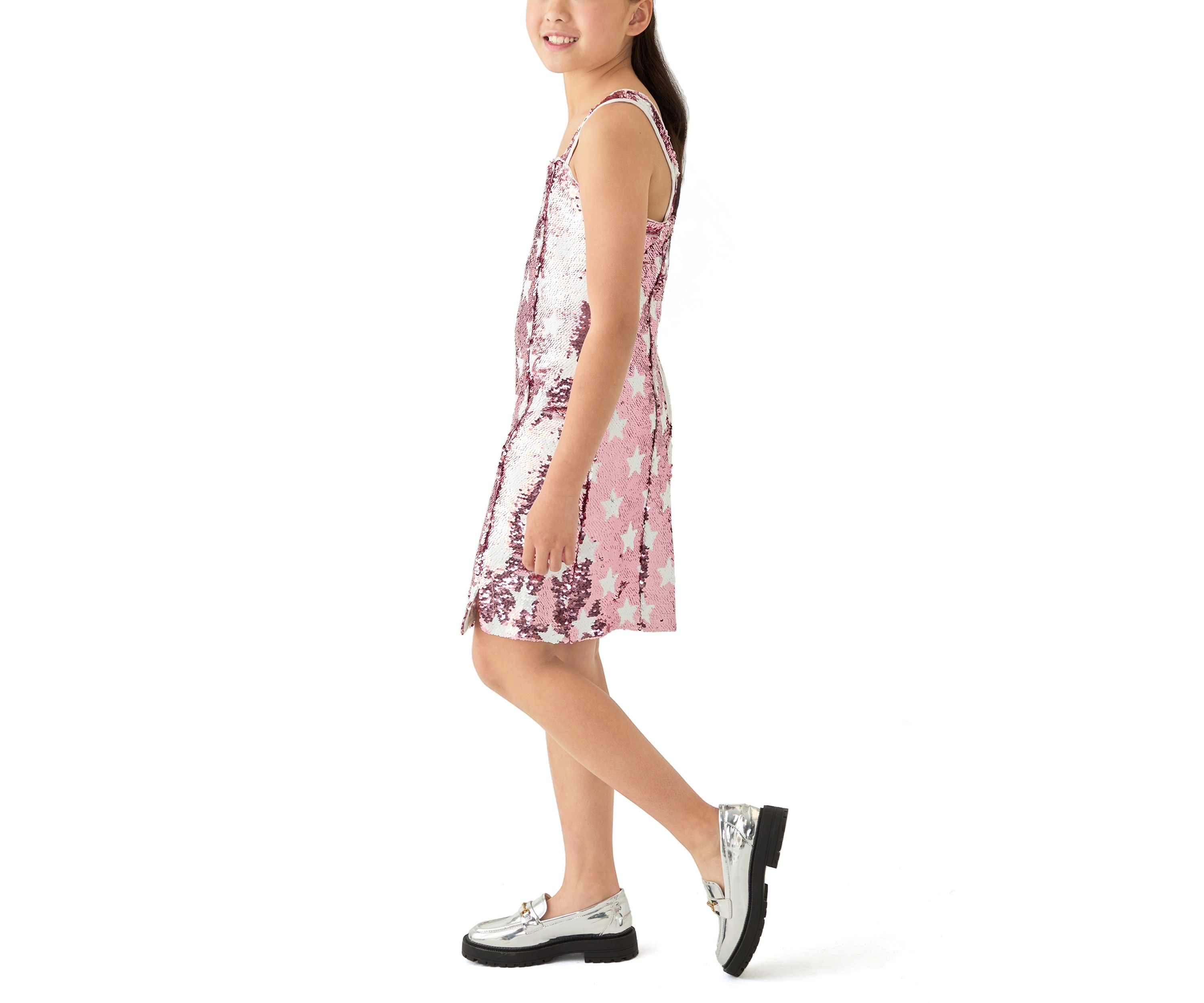 Girls 7-16 Allover Sequin Star Dress