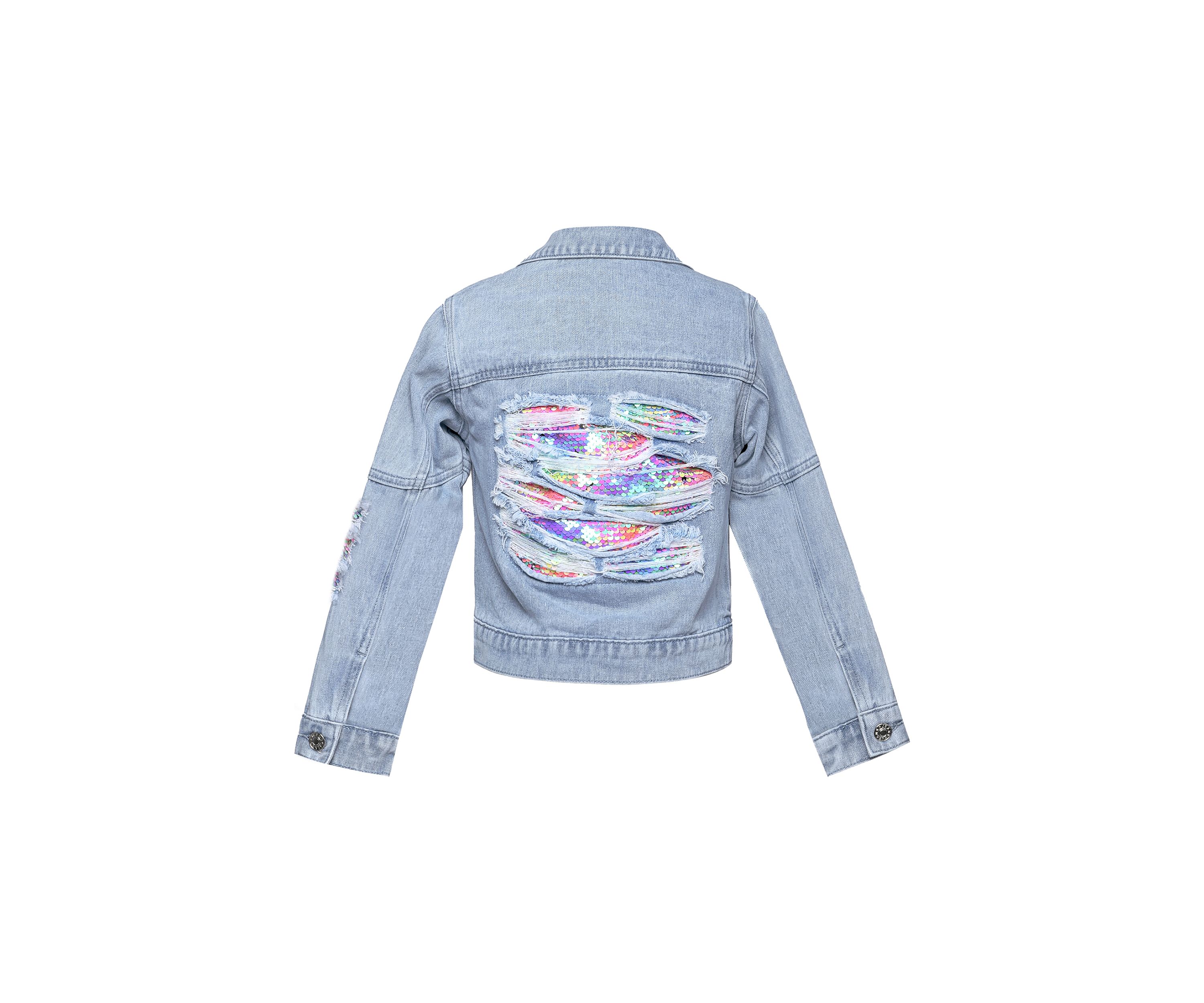 Girls 7-16 Patchwork Denim Jacket 