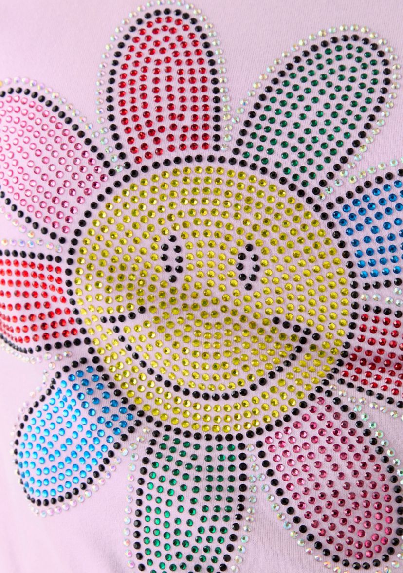 Girls 7-16 Smiley Flower Shirt
