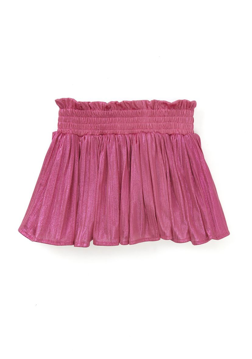 Girls 7-16 Plisse Shine Skirt 