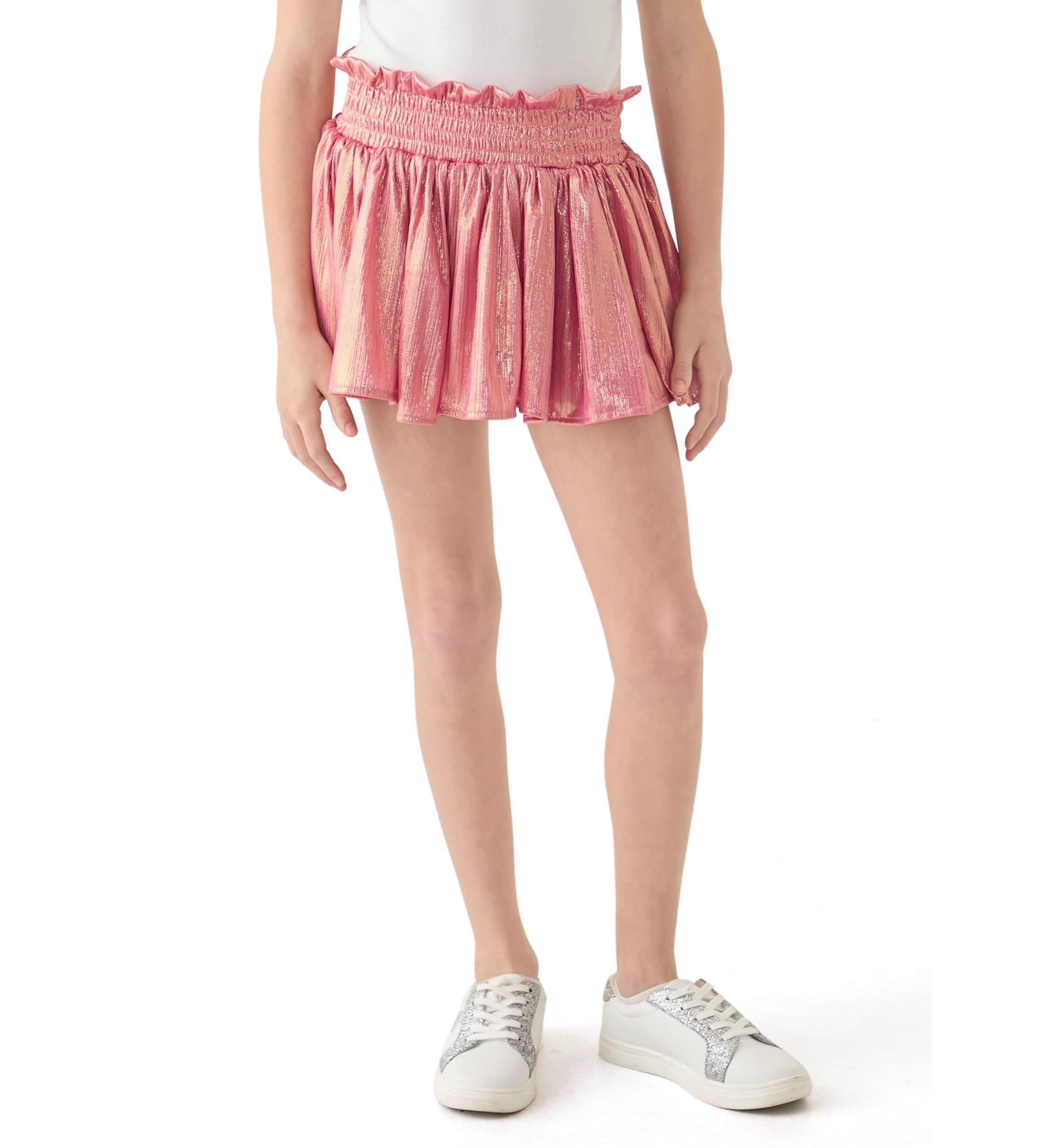 Girls 7-16 Plisse Shine Skort