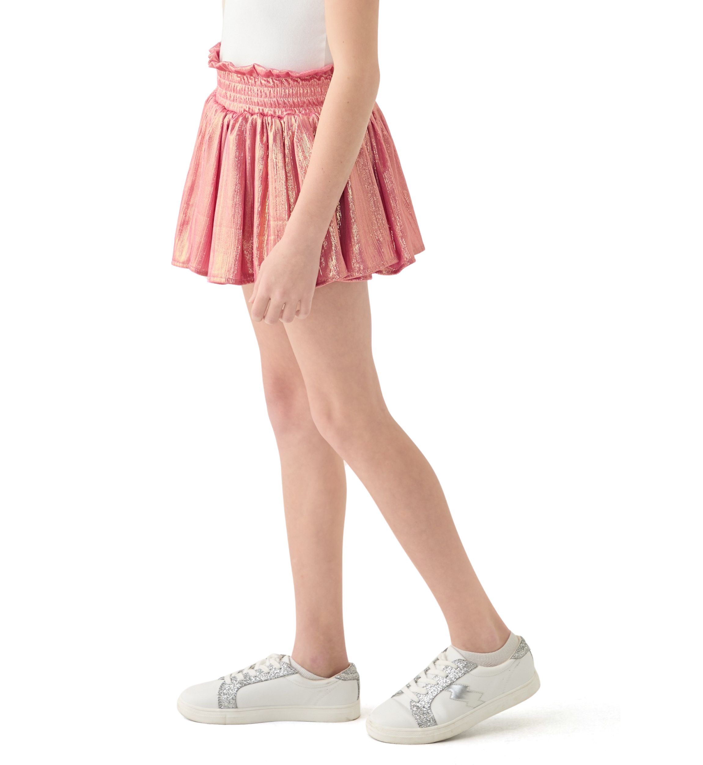 Girls 7-16 Plisse Shine Skort