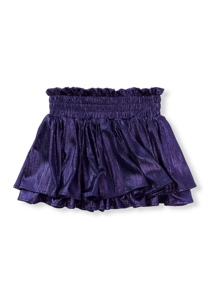 Girls 7-16 Plissé Shine Skort 