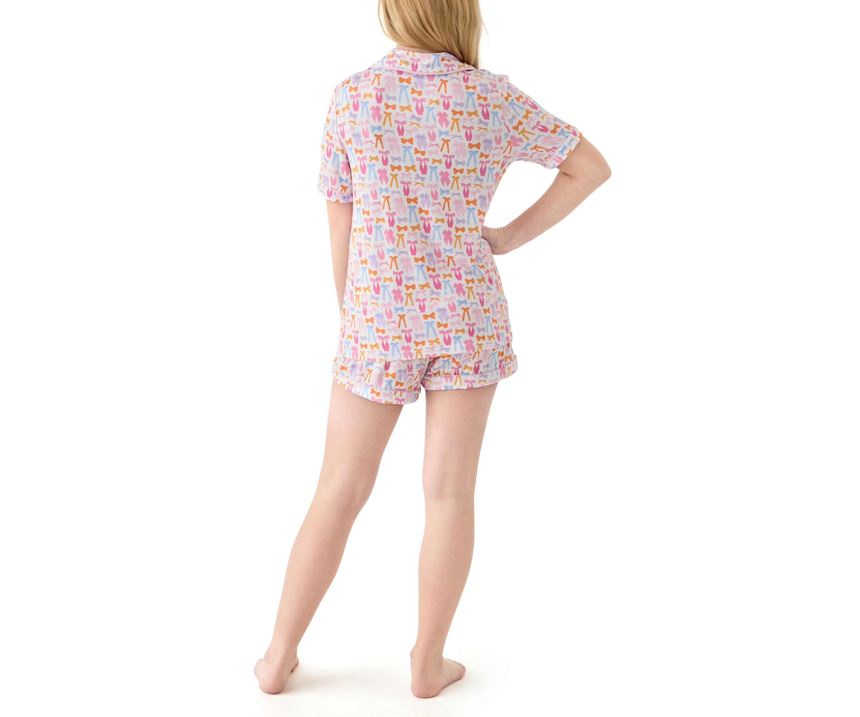 Girls 7-16 2 Piece Bow Print Bamboo Loungewear Set