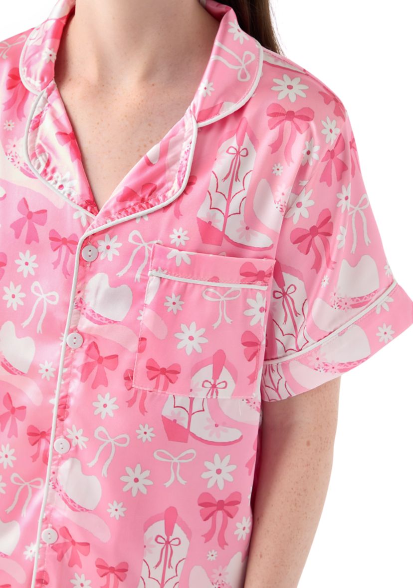 Girls 7-16 Cowgirl Printed Loungewear Set 
