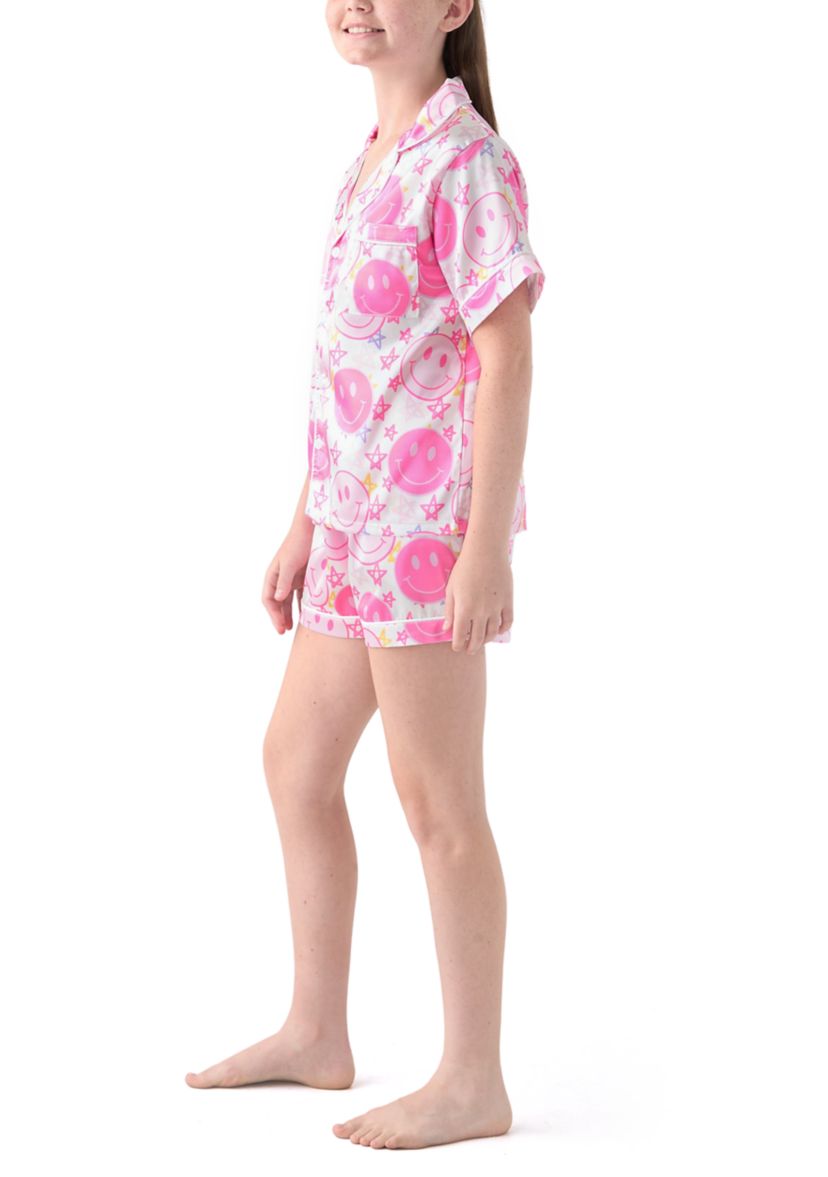 Girls 7-16 Smiley Face and Stars Lounge Set 