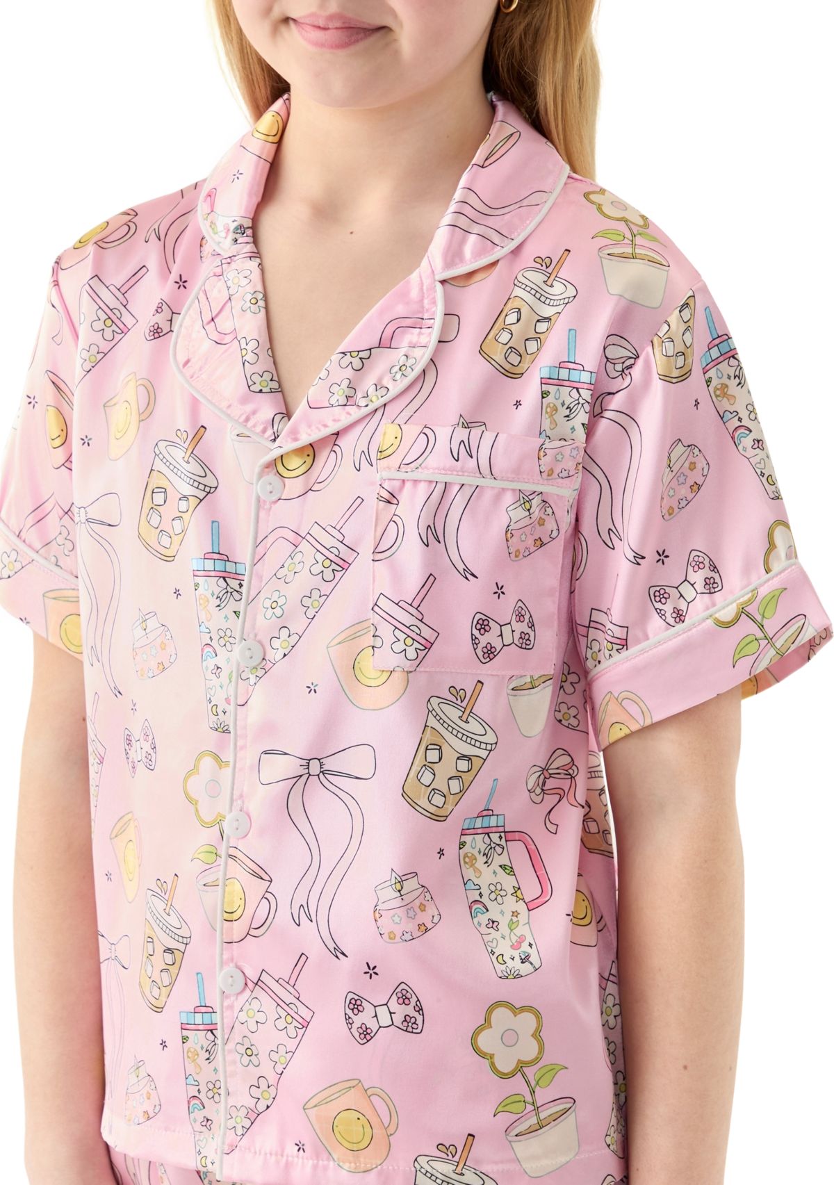 Girls 7-16 Spare Things 2 Piece Shorts Loungewear Set