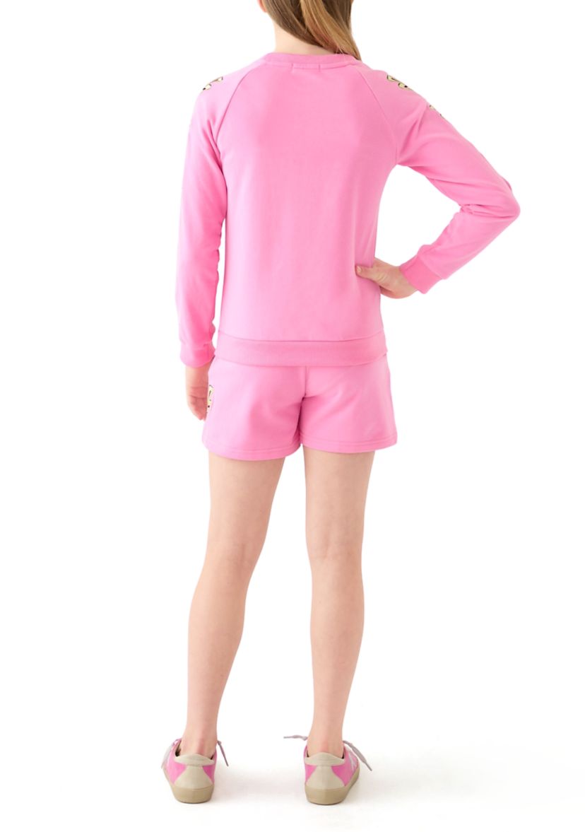 Girls 7-16 Crew Neck Sweatshirt and Shorts Set