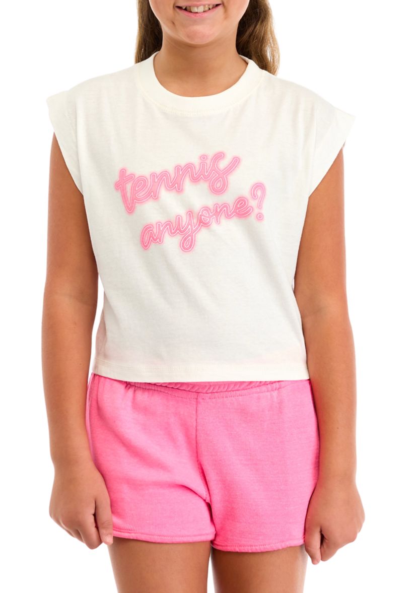 Girls 7-16 Tennis Anyone Graphic T-Shirt